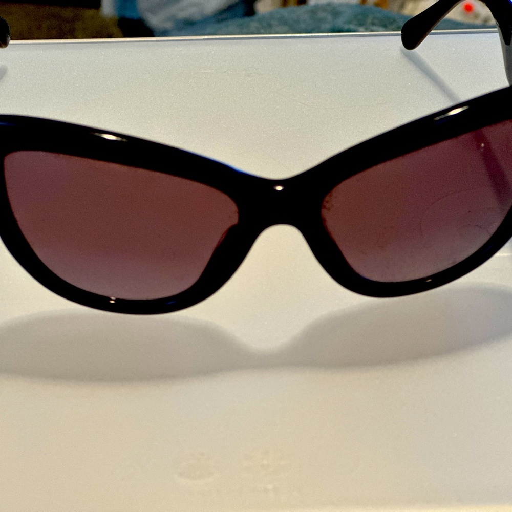 Preowned purple cat eye trendy Versace sunglasses.
